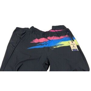 Chubbies Pants Mens XL Black Pink Sport Jogger Training Living Colors Retro NWT